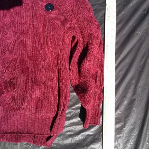 $5/25 Laundry Burgundy Cherry Wine Sweater L - Picture 5 of 7